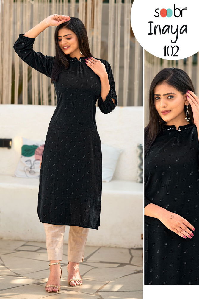 Soobr Inaya 101-106 Party Wear Kurtis Catalog